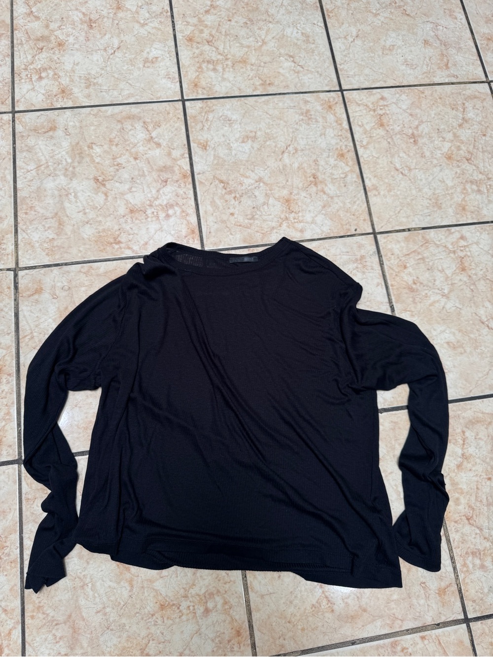 Zara Black Long Sleeve Men's Tee - Lightweight Casual
